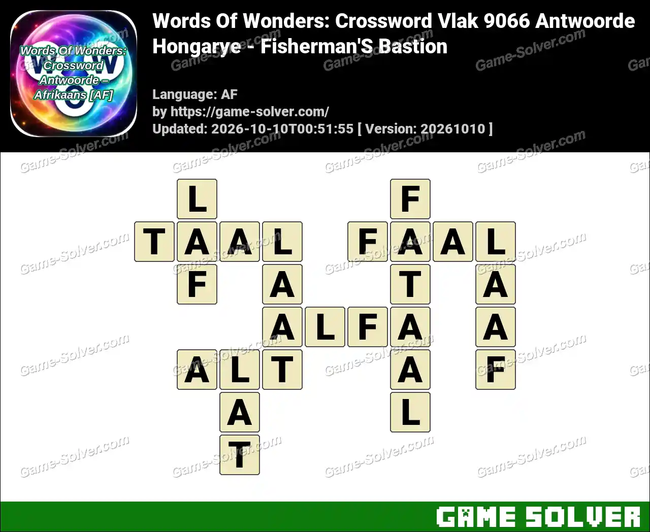 Words Of Wonders: Crossword Vlak 9066 Antwoorde – Hongarye – Fisherman’S Bastion